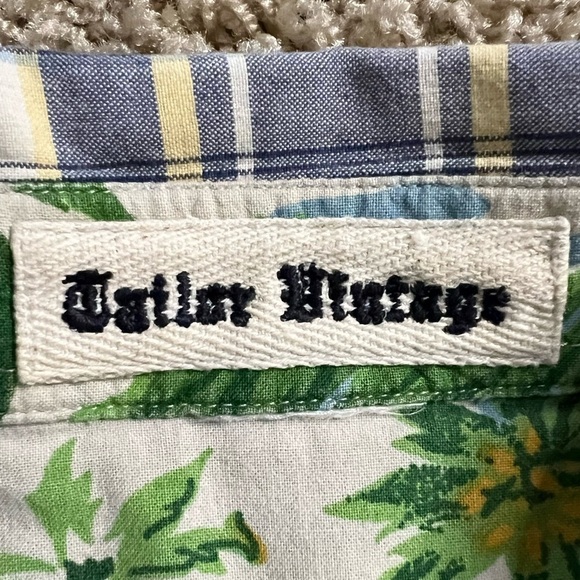 Tailor Vintage reversible Hawaiian Plaid button down shirt men’s size medium - Picture 6 of 6